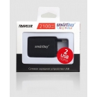 Адаптер сетевой SMARTBUY Soft-touch, чёрное. Сила тока 2.1 А, 2хUSB порт